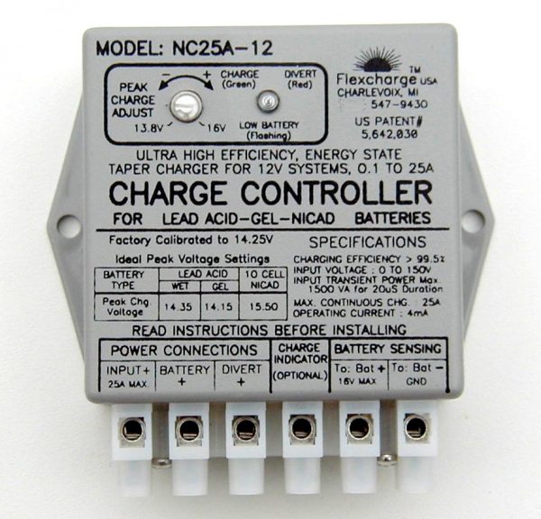 Flexcharge™ NC25A/12V Ultra High Efficiency Charge Controller (Regulator)