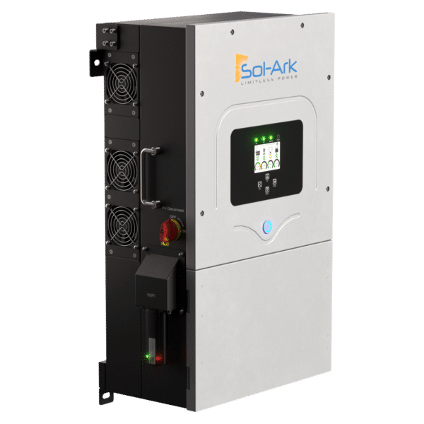 Sol-Ark 12K 120/240/208V Hybrid Solar Inverter (All-In-One), Pre-Wired, Outdoor Rated, Grid-tied, Off-Grid, or 48V battery backup - Image 3