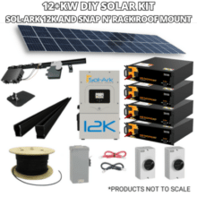 12+ kW DIY Solar Kit | Sol-Ark 12k and Snap n’ Rack Roof Mount