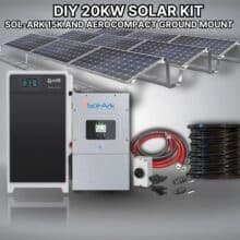 20kW DIY Solar Kit – Sol-Ark 15K + Aerocompact Ground Mount
