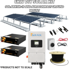 6kW DIY Solar Kit | Sol-Ark 5k-1P-N and Aerocompact Ground Mount